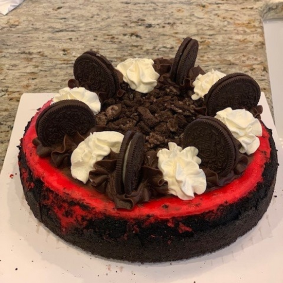 Red Velvet Oreo Cheesecake